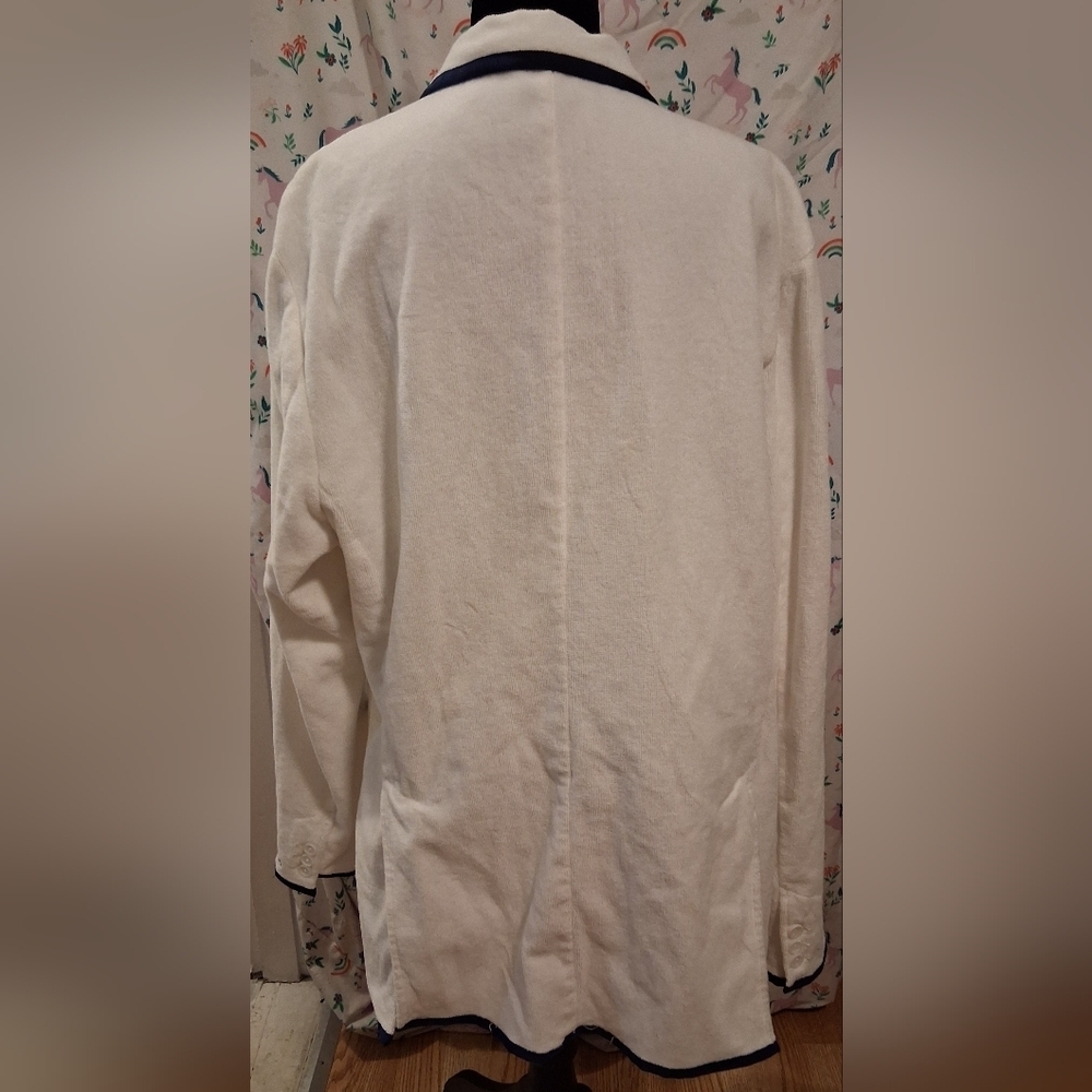 NWOT BASK White Turkish Cotton Resort Luxury Poolside Toweling Blazer XXL 48EU - Picture 3 of 11